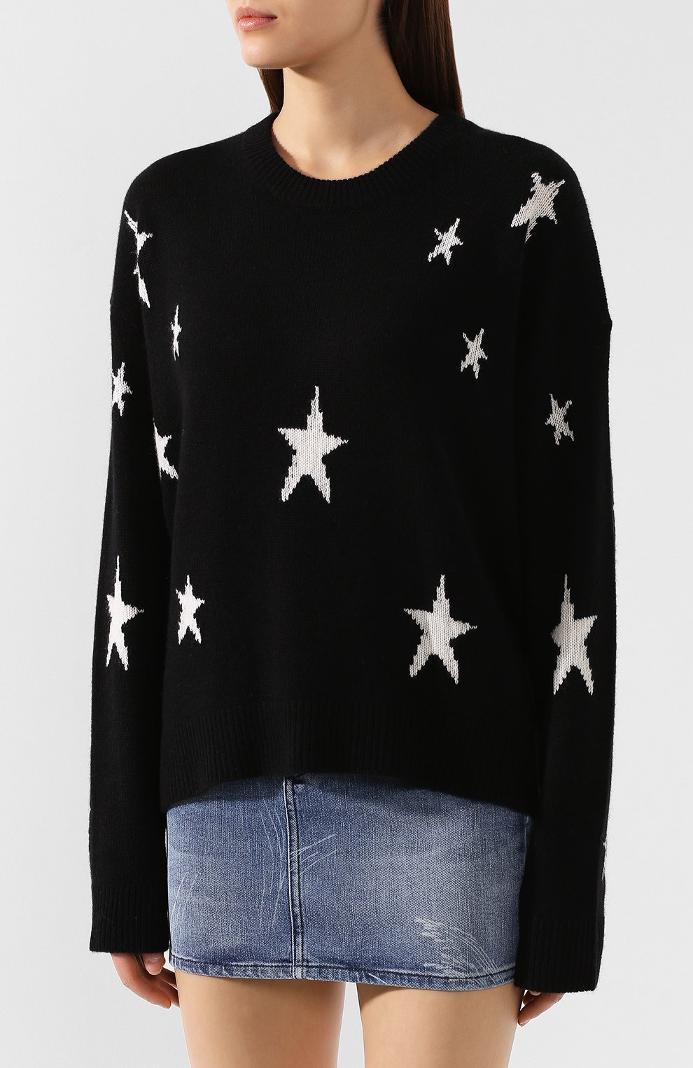 Кашемировый пуловер ZADIG AND VOLTAIRE черного цвета по цене 31200 руб., арт. PWHMF1101F, фото 3 Кашемировый пуловер ZADIG AND VOLTAIRE, арт. PWHMF1101F, фото 3
