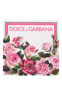 Женский шелковый платок DOLCE & GABBANA разноцветного цвета, арт. FN092R/GDCUH | Фото 4 (Нос: Не проставлено; Материал: Шелк, Текстиль; Принт: С принтом)