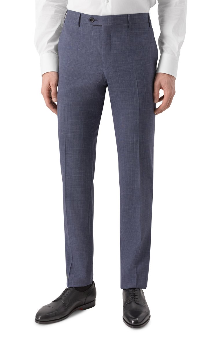 Мужской шерстяной костюм CORNELIANI синего цвета, арт. 25X007-2517445_SET | Фото 6 (Рукава: Длинные; Материал внешний: Шерсть; Костюмы М: Однобортный; Стили: Классический, Кэжуэл)
