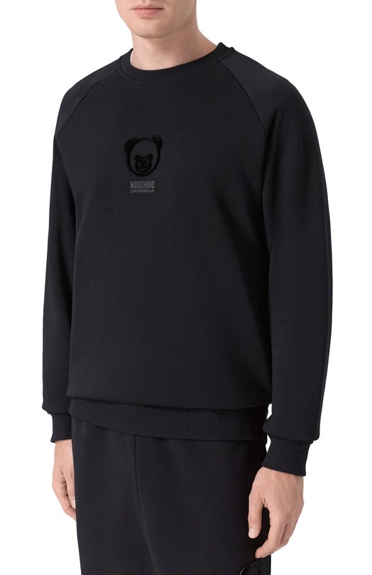 Хлопковый свитшот Moschino A1707/4418 Чёрный  A1707/4418 Фото 3