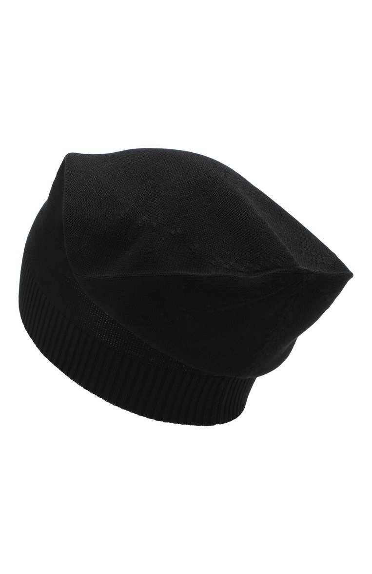 Мужская хлопковая шапка RICK OWENS черного цвета, арт. RU19S2494/C | Фото 2 (Материал: Текстиль, Хлопок; Кросс-КТ: Трикотаж; Нос: Не проставлено)
