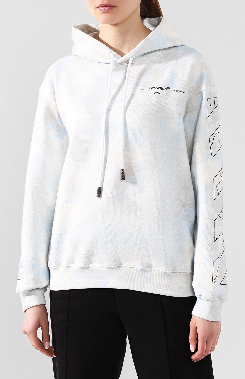 Хлопковое худи OFF-WHITE, арт. 0WBB032S20FLE0044010, фото 3