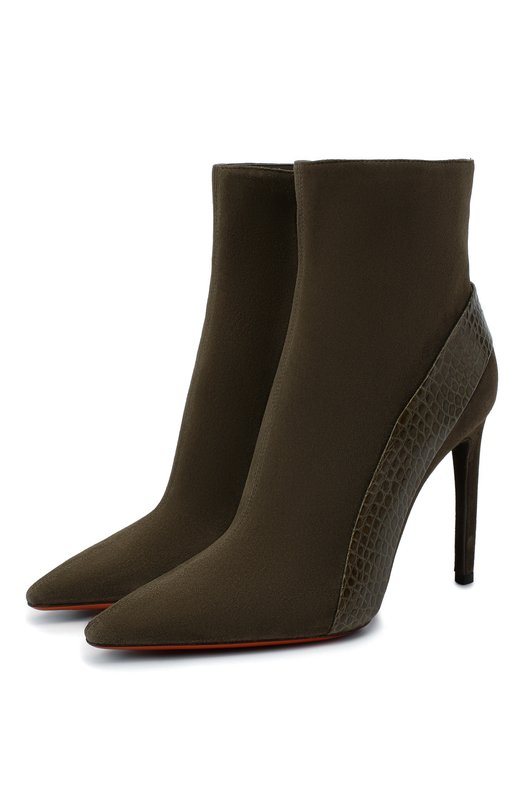 

Кожаные ботильоны Santoni, Хаки
