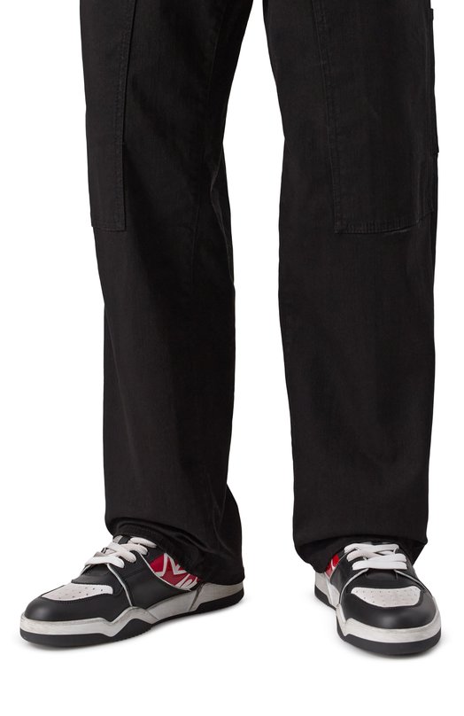 Кожаные кеды Spiker Dsquared2 SNM0428 Чёрный  SNM0428 Фото 3
