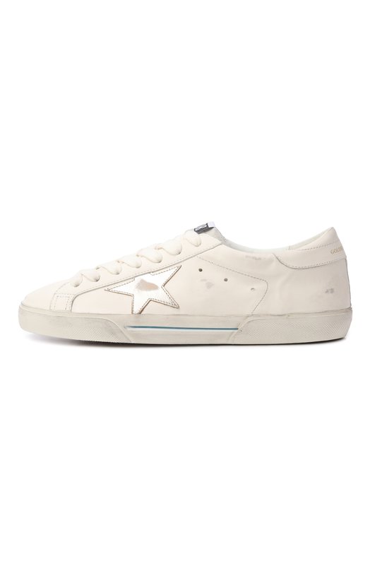 Кожаные кеды Super-Star Golden Goose Deluxe Brand GMF01015.F008166 Кремовый  GMF01015.F008166 Фото 3