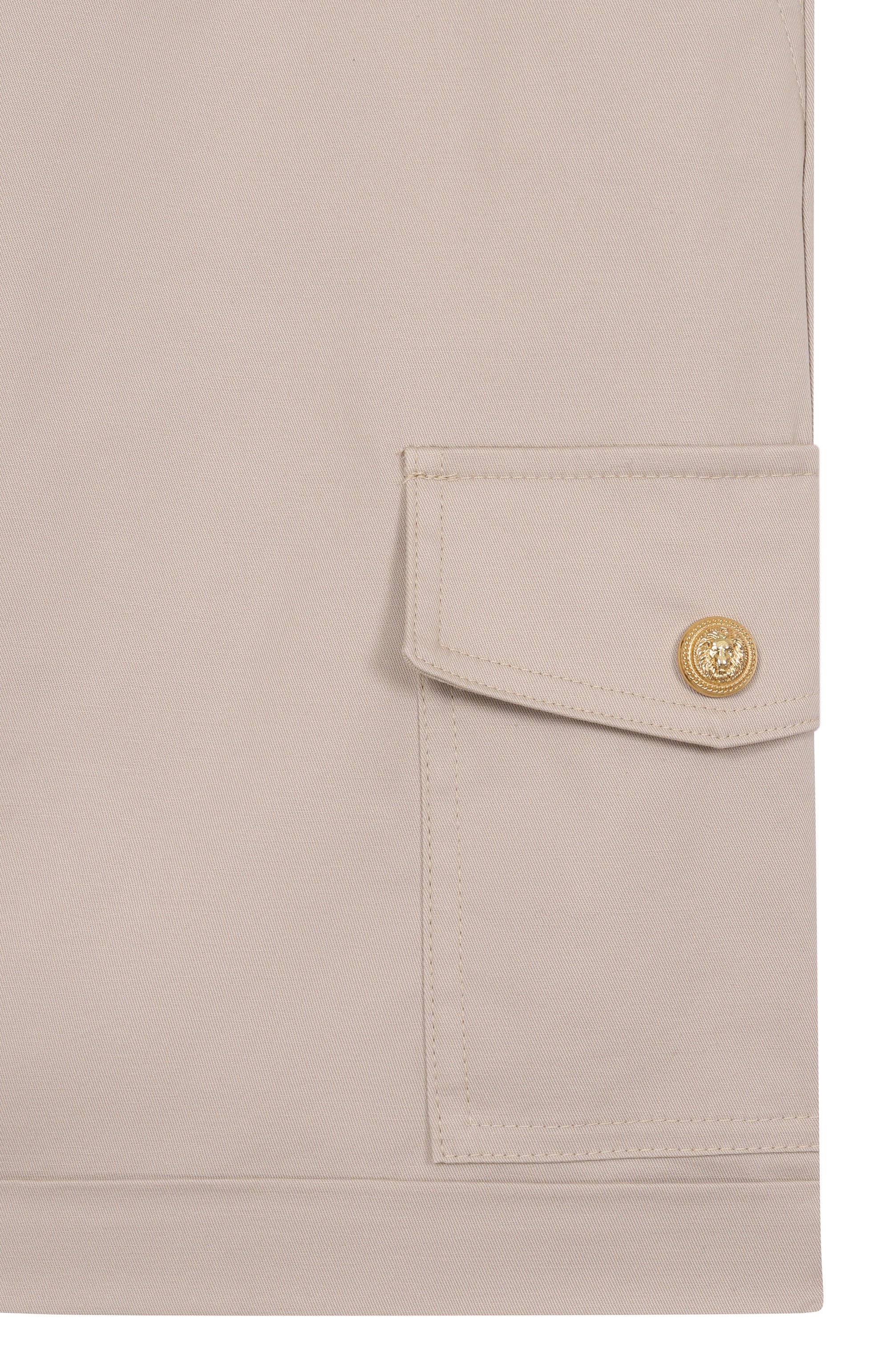 Хлопковые шорты-карго BALMAIN светло-бежевого цвета по цене 36950 руб., арт. BY6R19, фото 3 Хлопковые шорты-карго BALMAIN, арт. BY6R19, фото 3