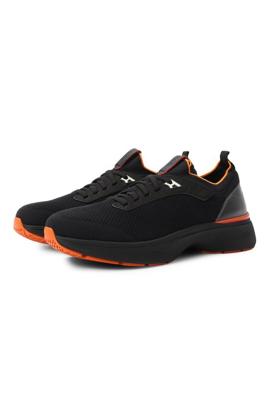 Текстильные кроссовки Bounce Santoni MBBG22082NEAN0FY Чёрный MBBG22082NEAN0FY