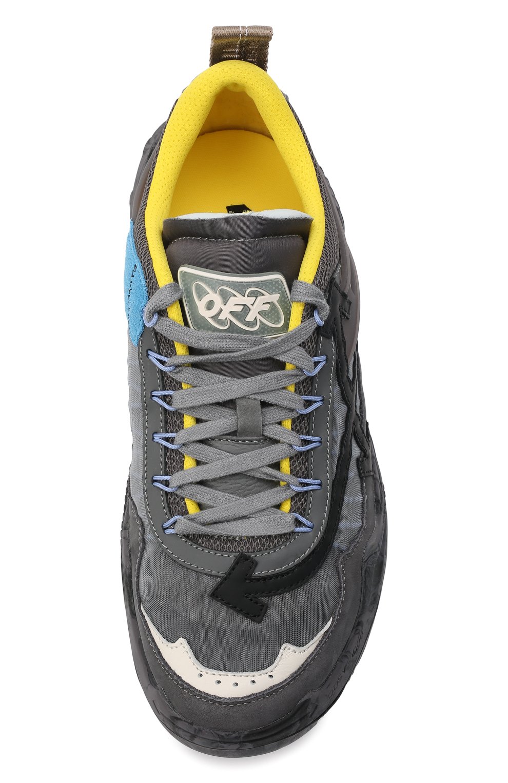 Комбинированные кроссовки odsy-1000 OFF-WHITE серого цвета по цене 65400 руб., арт. 0MIA139F21FAB0020901, фото 6 Комбинированные кроссовки odsy-1000 OFF-WHITE, арт. 0MIA139F21FAB0020901, фото 6