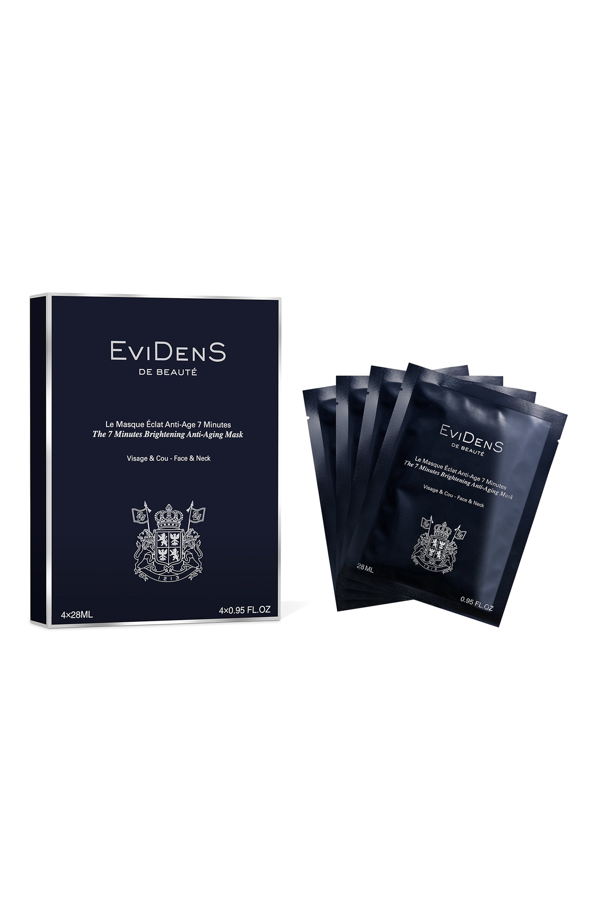 7-минутная маска "сияние" для лица и шеи (4x28ml) EVIDENS DE BEAUTE, арт. 4570117111617, фото 1