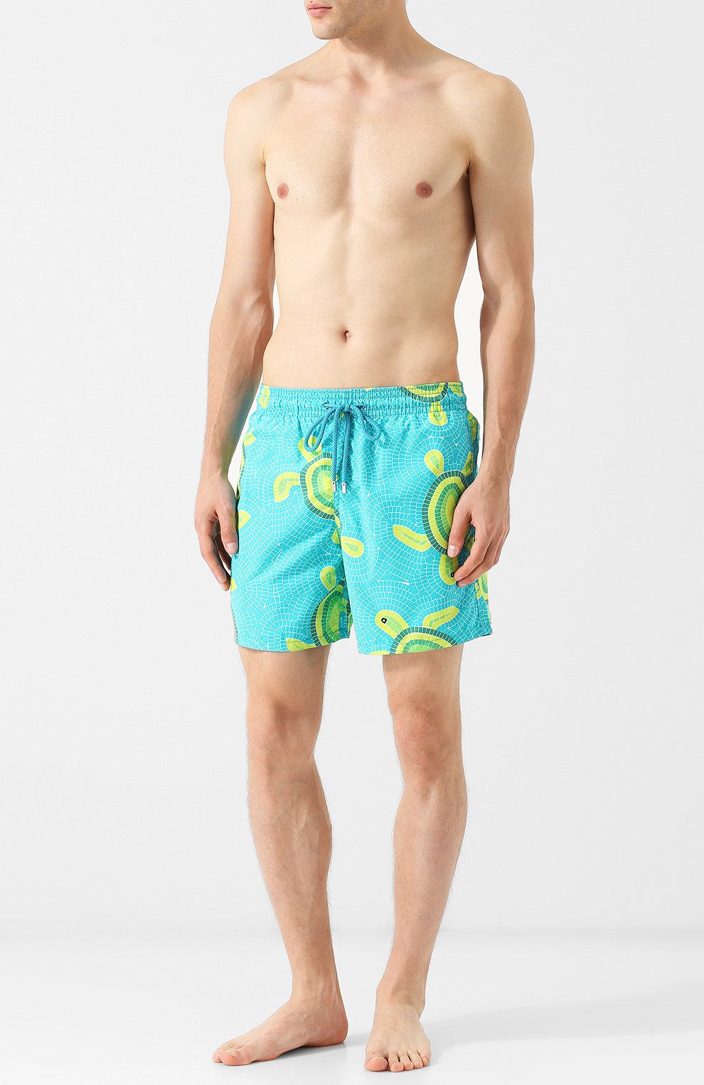 Плавки-шорты с принтом VILEBREQUIN бирюзового цвета по цене 46500 руб., арт. MOO/8006H, фото 2 Плавки-шорты с принтом VILEBREQUIN, арт. MOO/8006H, фото 2