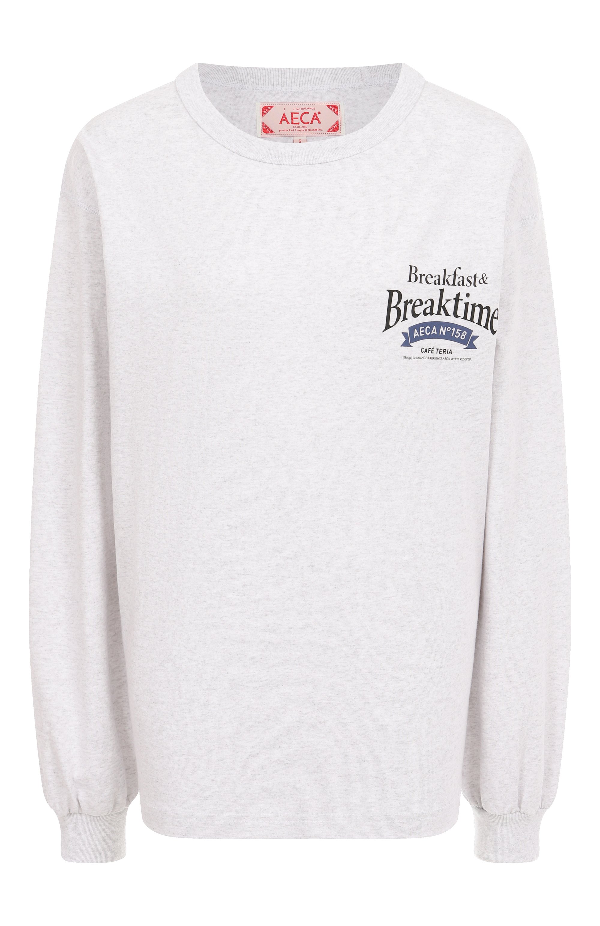 Хлопковый свитшот AECA WHITE, арт. AWCMSSBBTTLST001A2.LIGHT GREY (S), фото 1