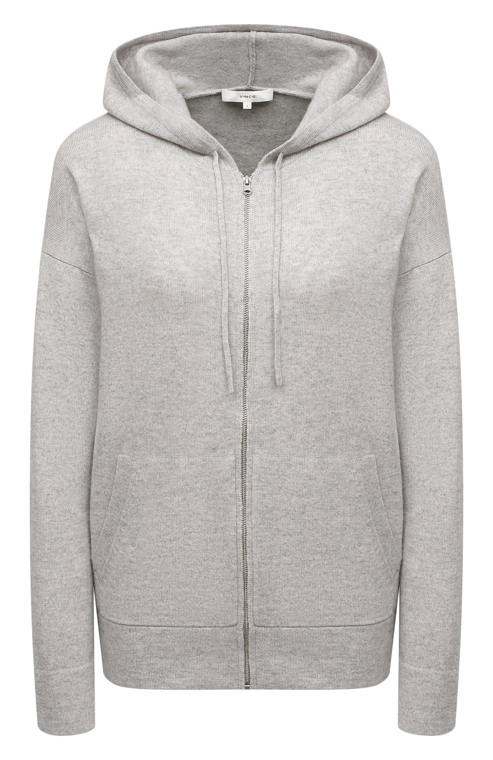 Кардиган из шерсти и кашемира VINCE светло-серого цвета по цене 54900 руб., арт. V784578862, фото 1 Кардиган из шерсти и кашемира VINCE, арт. V784578862, фото 1