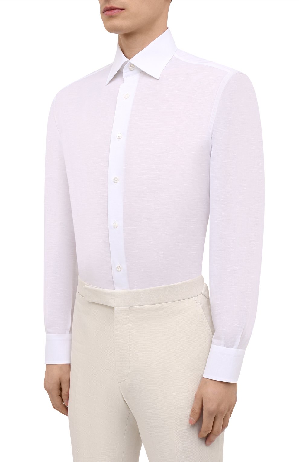 Сорочка из хлопка и льна BRIONI, арт. RCA20L/P708Y, фото 3