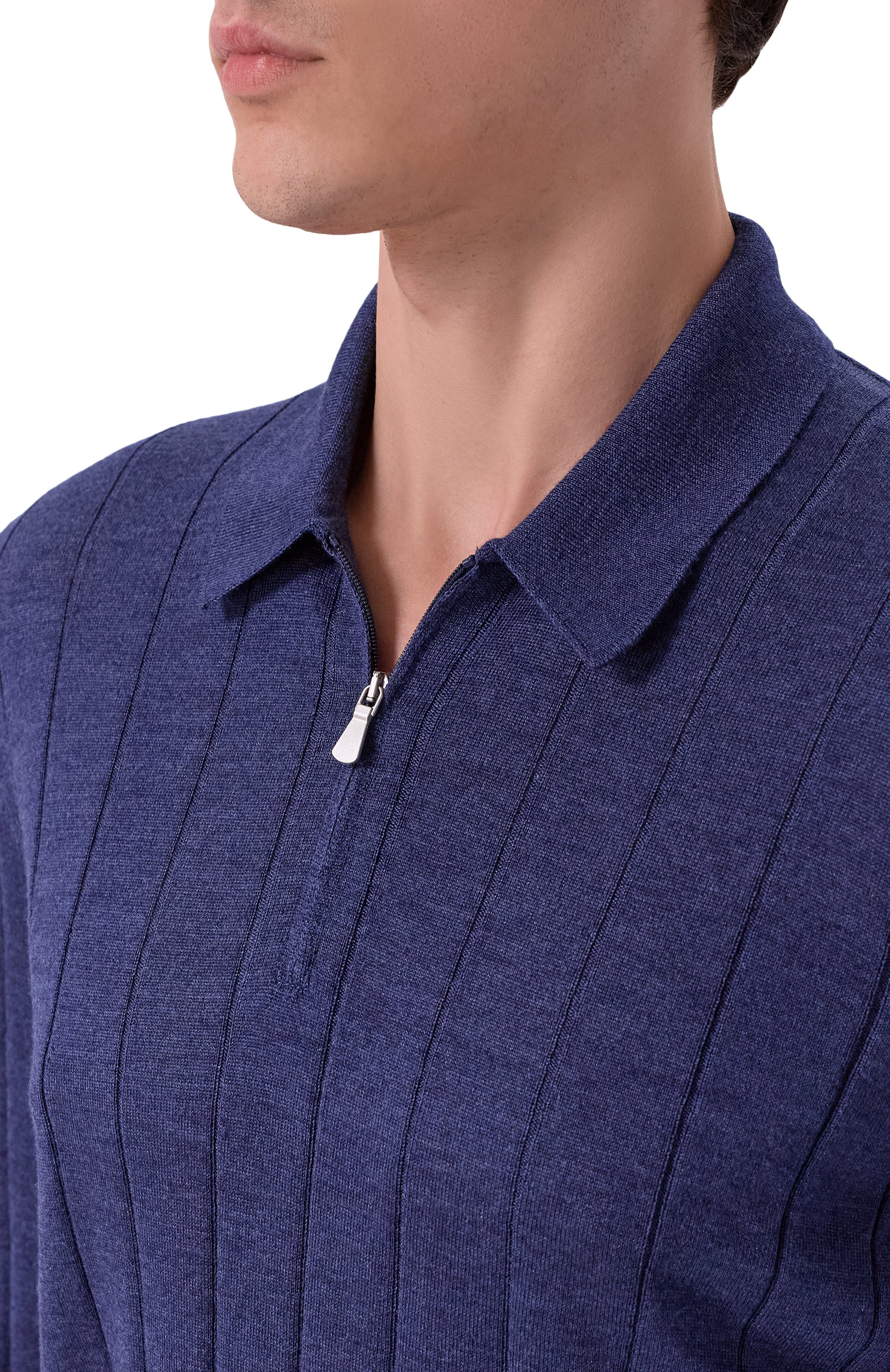 Поло из шерсти и шелка GRAN SASSO, арт. 57137/13118, фото 5