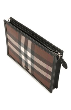 Мужска�я клатч BURBERRY коричневого цвета, арт. 8050829 | Фото 5 (Материал: Экокожа; Размер: medium; Материал сплава: Проставлено; Региональные ограничения белый список (Axapta Mercury): Не проставлено; Драгоценные камни: Проставлено)