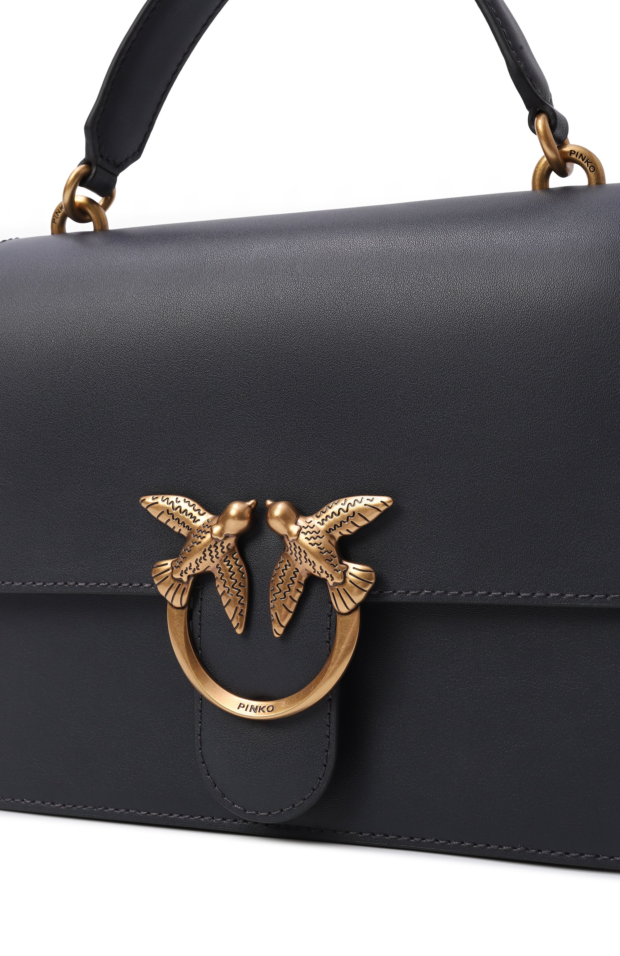 Сумка love one medium PINKO темно-серого цвета по цене 37900 руб., арт. 100066/A0F1, фото 3 Сумка love one medium PINKO, арт. 100066/A0F1, фото 3