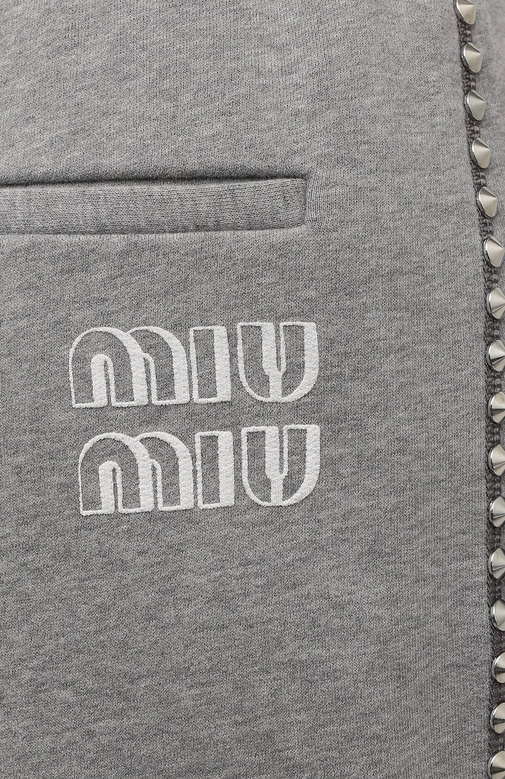 Хлопковые джоггеры MIU MIU, арт. MJP268-1Z9J-F0031, фото 5