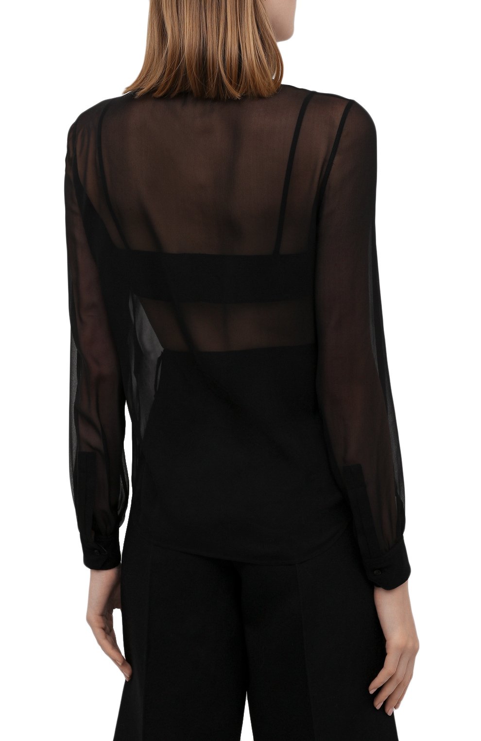 Шелковая блузка SAINT LAURENT, арт. 660892/Y115W, фото 4
