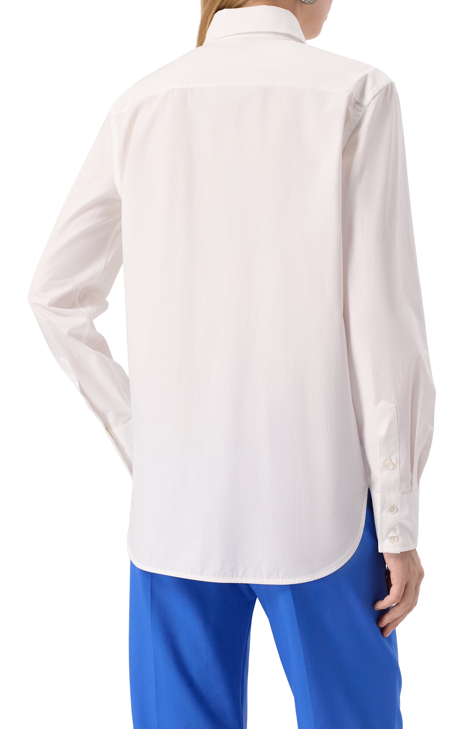 Хлопковая рубашка VALENTINO белого цвета по цене 134500 руб., арт. 6B3AB7805A6, фото 4 Хлопковая рубашка VALENTINO, арт. 6B3AB7805A6, фото 4