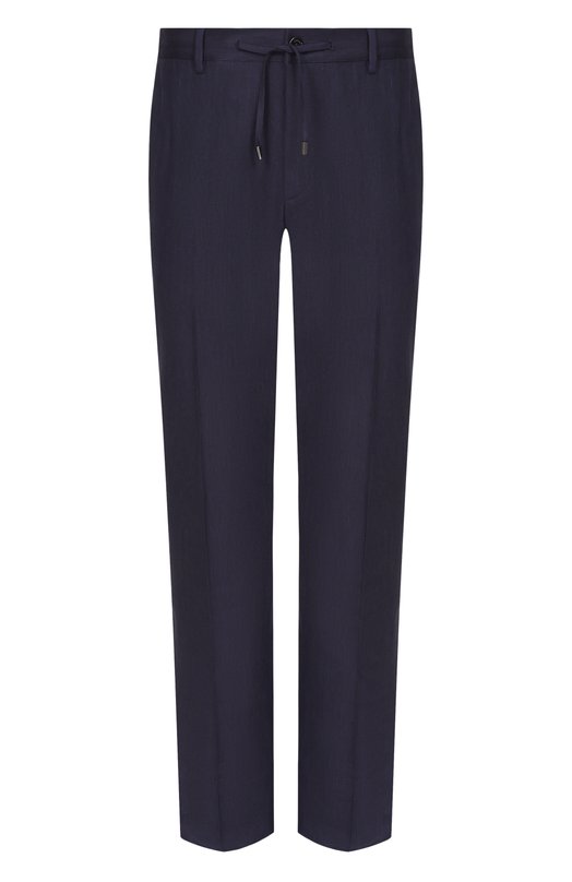 Брюки изо льна и шерсти Stefano Ricci M1T610002H/WL003L Синий M1T610002H/WL003L