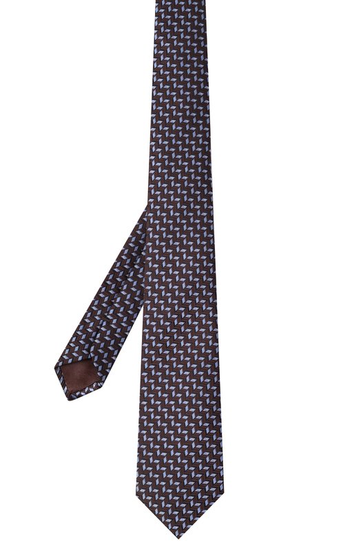Шелковый галстук Giorgio Armani GM000800/TE16576 Коричневый  GM000800/TE16576 Фото 3