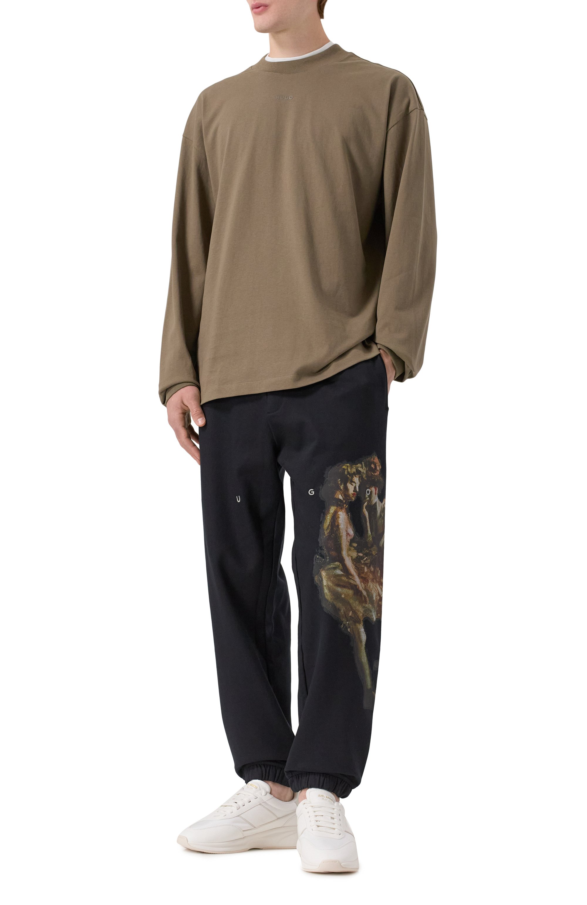 Хлопковый лонгслив HUGO, арт. 50511029, фото 2