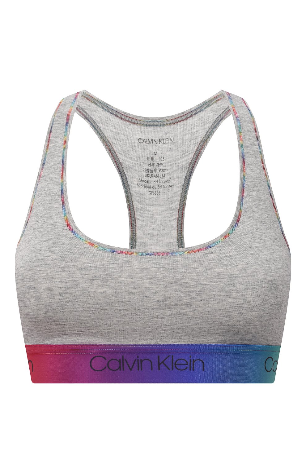 Бра-топ CALVIN KLEIN серого цвета по цене 4995 руб., арт. QF6538E, фото 1 Бра-топ CALVIN KLEIN, арт. QF6538E, фото 1