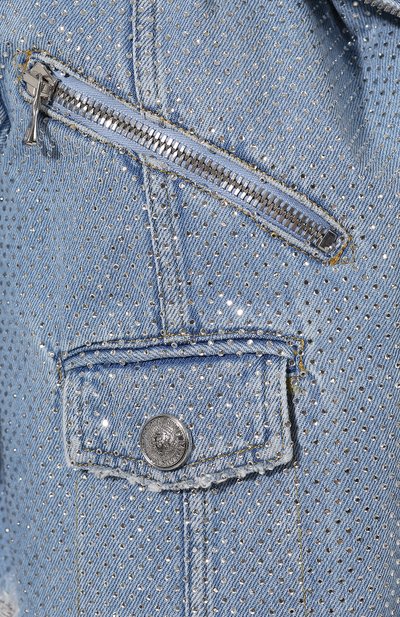 Джинсовая куртка BALMAIN голубого цвета по цене 418000 руб., арт. RF08279/D048, фото 5 Джинсовая куртка BALMAIN, арт. RF08279/D048, фото 5