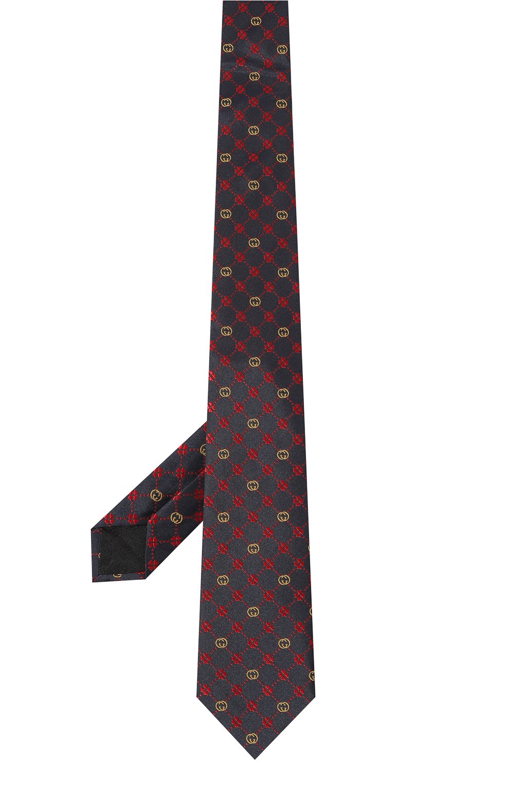 Шелковый галстук GUCCI темно-синего цвета по цене 28800 руб., арт. 658242 4E002, фото 3 Шелковый галстук GUCCI, арт. 658242 4E002, фото 3