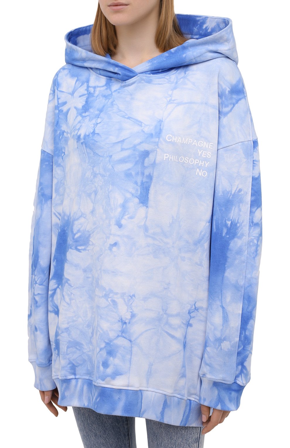Хлопковое худи SEVEN LAB, арт. HMO tie-dye blue, фото 3