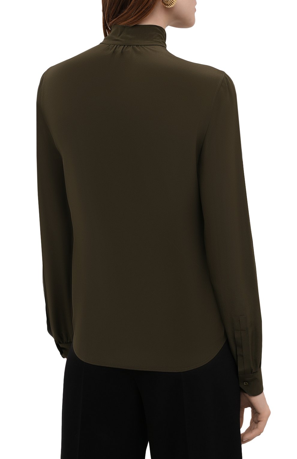 Шелковая блузка SAINT LAURENT, арт. 660892/Y100W, фото 4