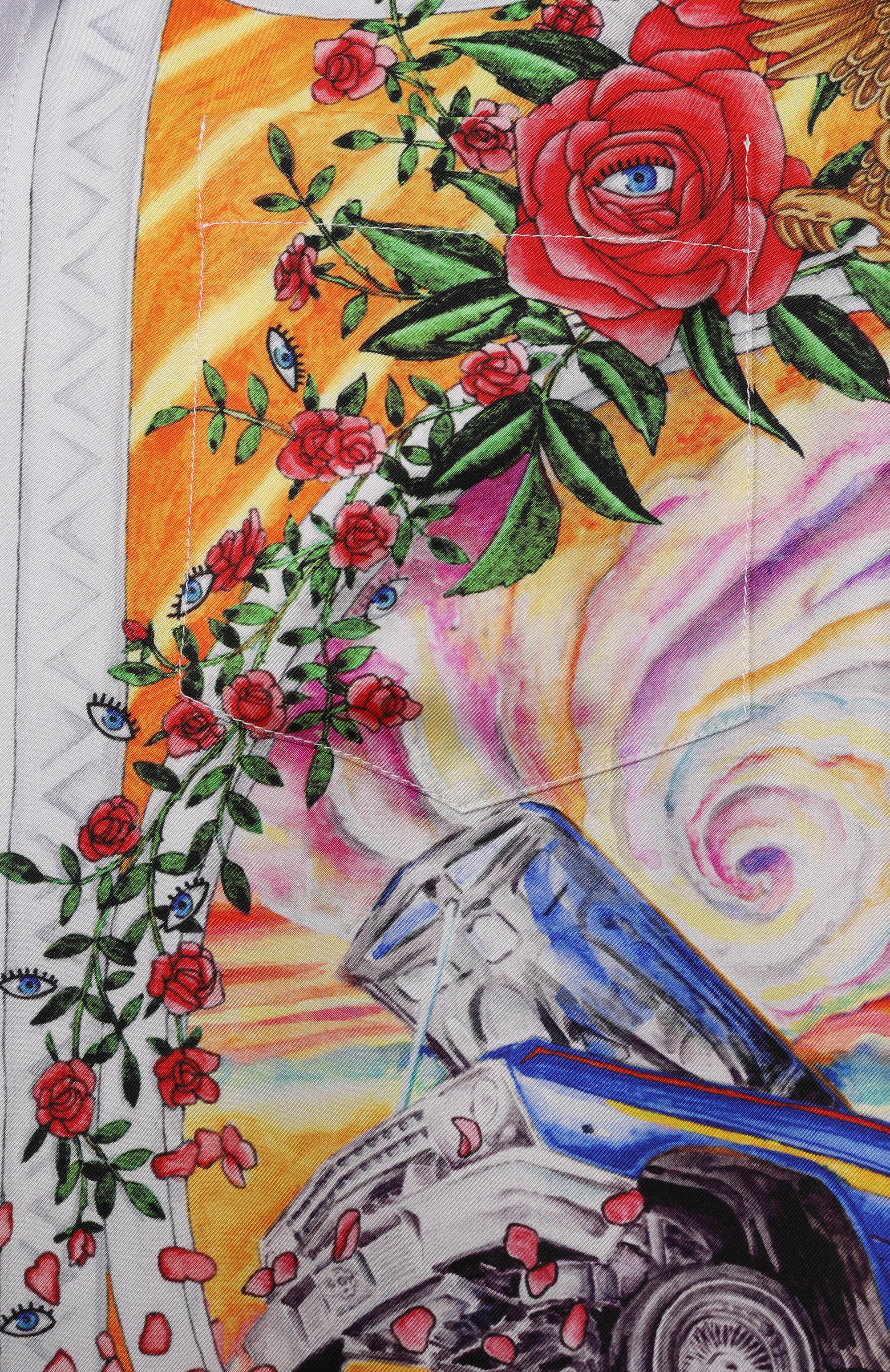 Шелковая рубашка CASABLANCA разноцветного цвета по цене 109500 руб., арт. U-MS25-SH-003-05, фото 6 Шелковая рубашка CASABLANCA, арт. U-MS25-SH-003-05, фото 6