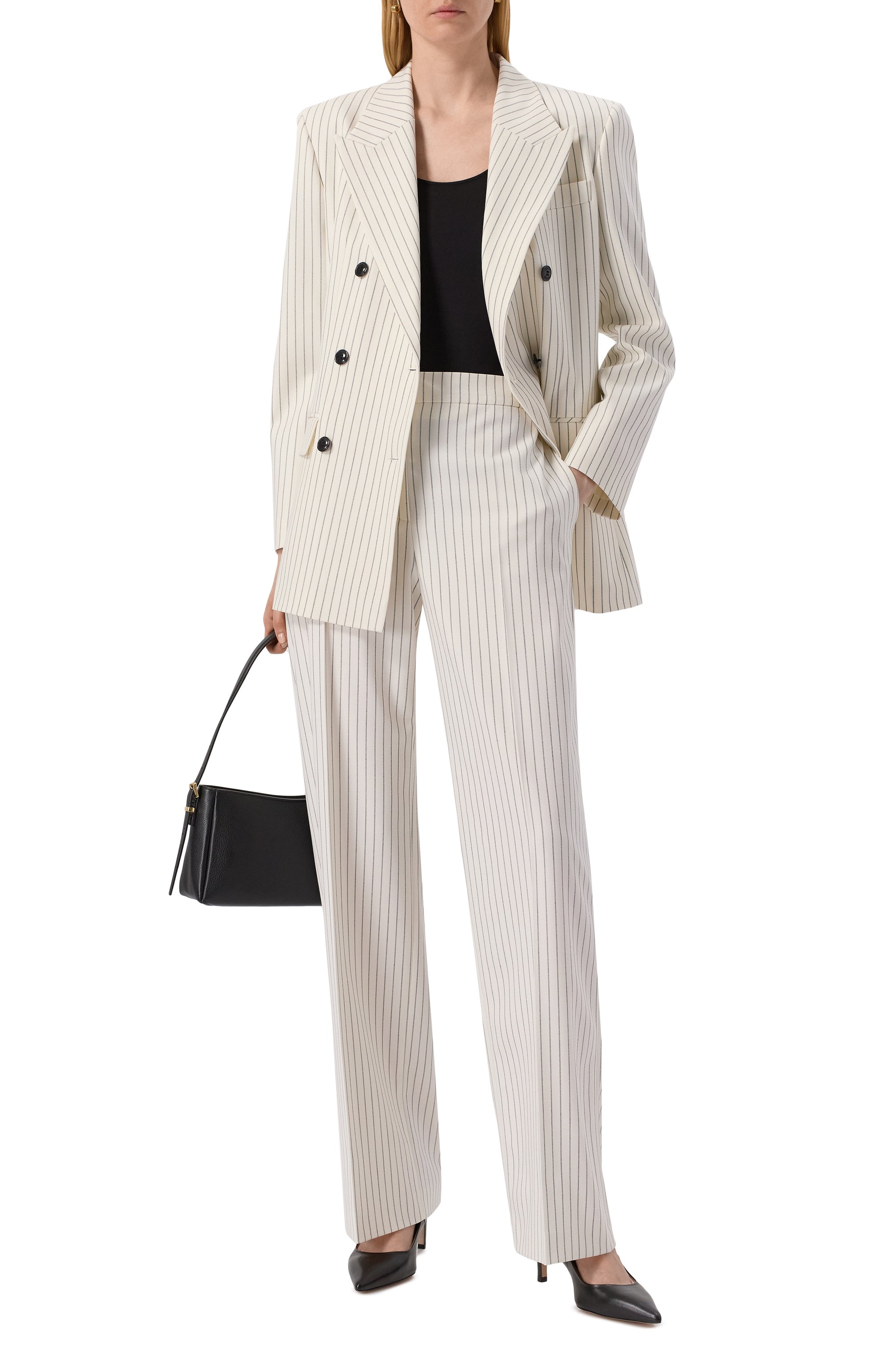 Брюки HUGO белого цвета по цене 26950 руб., арт. 50537612, фото 2 Брюки HUGO, арт. 50537612, фото 2