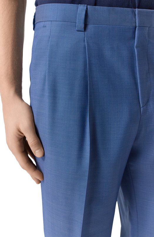 Шерстяные брюки HUGO 50555239 Синий  50555239 Фото 5
