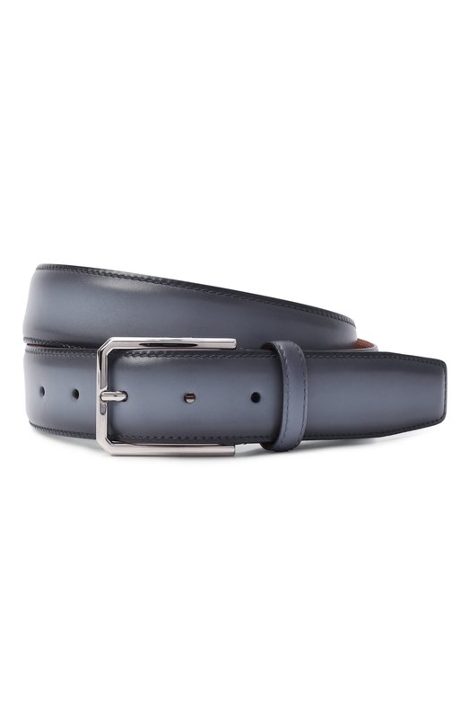 Кожаный ремень Santoni CM35VC003B91EVVD Голубой CM35VC003B91EVVD
