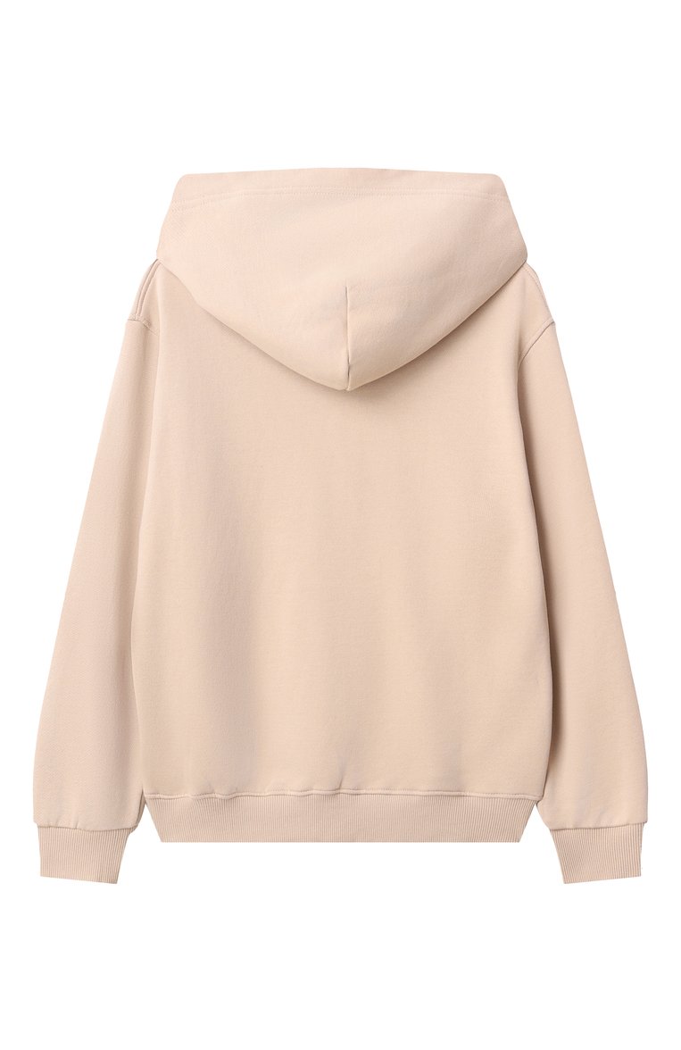 Детский хлопковое худи DIESEL бежевого цвета, арт. J02187/KYAQK | Фото 2 (Рукава: Длинные; Мальчики Кросс-КТ: Худи-одежда; Материал внешний: Хлопок; Автоматизация ТО: Проставлено; Автоматизация состава: Проставлено; Ростовка одежда: 4 года | 104 см, 13 - 15 лет | 158 см, 16 лет | 164 см, 10 - 11 лет | 140 - 146см, 6 лет | 116 см, 8 лет | 128 см)