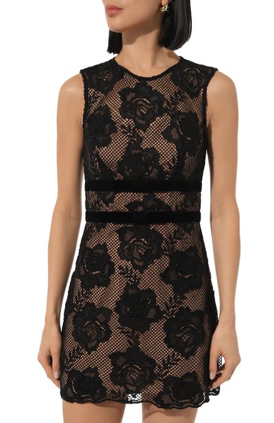 Платье SELF-PORTRAIT черного цвета по цене 59900 руб., арт. AW24-017S-B, фото 3 Платье SELF-PORTRAIT, арт. AW24-017S-B, фото 3