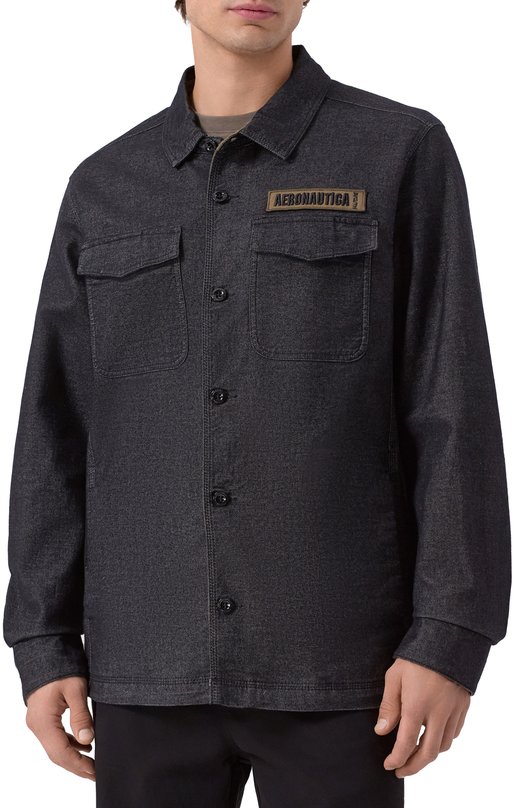 Джинсовая рубашка Aeronautica Militare AC0037UCT04232 Серый  AC0037UCT04232 Фото 3