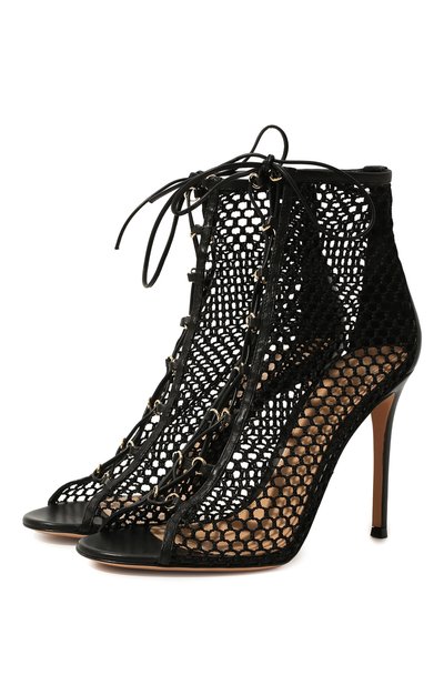 Текстильные ботильоны helena GIANVITO ROSSI черного цвета по цене 99700 руб., арт. G50721.15RIC.NGINENE, фото 1 Текстильные ботильоны helena GIANVITO ROSSI, арт. G50721.15RIC.NGINENE, фото 1