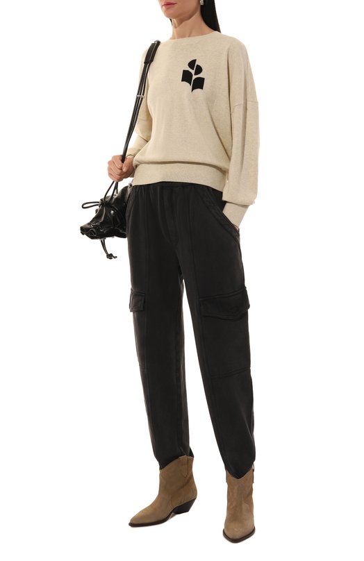 Хлопковые брюки-карго Isabel Marant Etoile 24PPA0283FAB1M02E Серый  24PPA0283FAB1M02E Фото 2