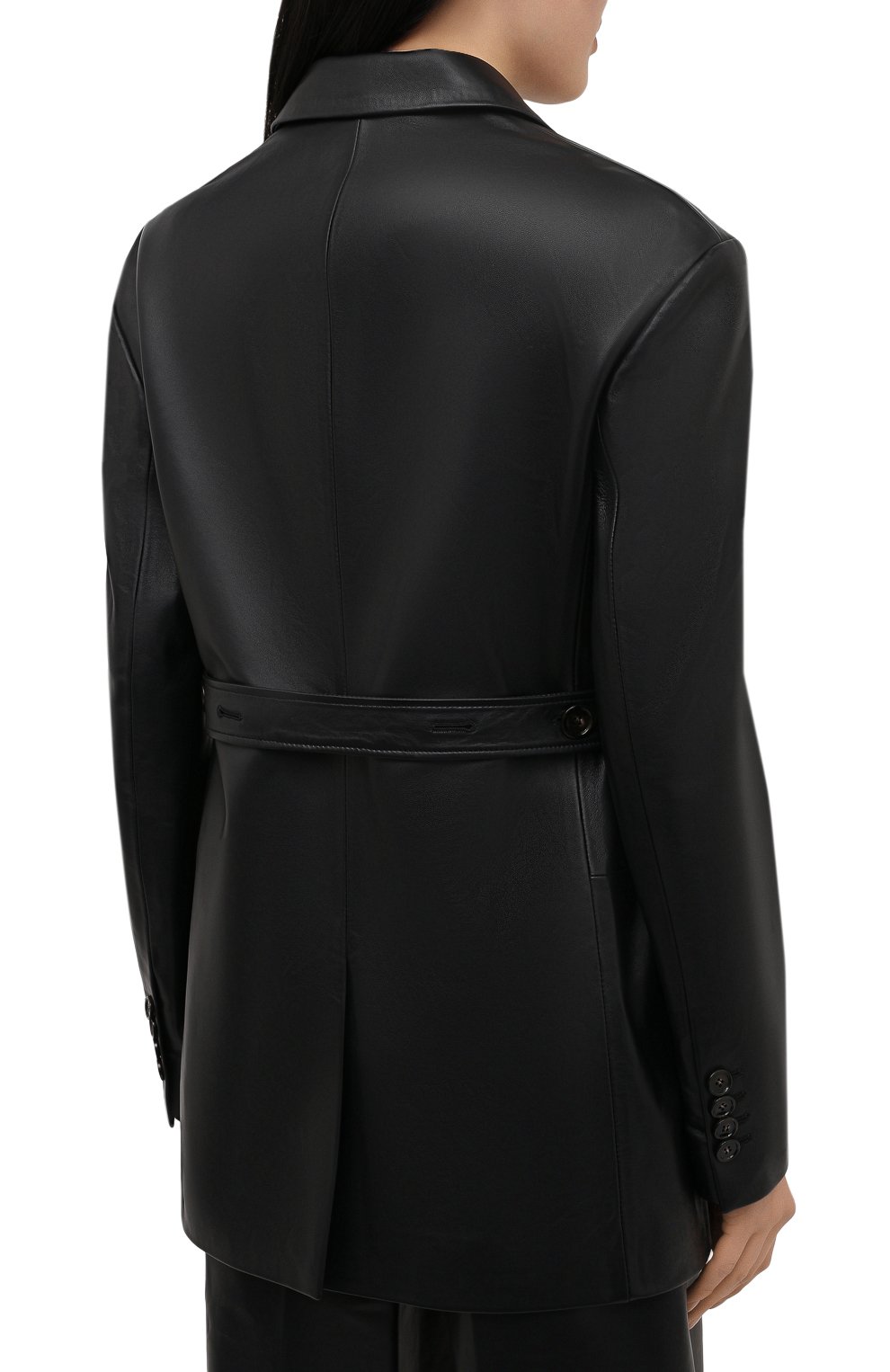Кожаный жакет ACNE STUDIOS черного цвета по цене 206000 руб., арт. A70141, фото 4 Кожаный жакет ACNE STUDIOS, арт. A70141, фото 4
