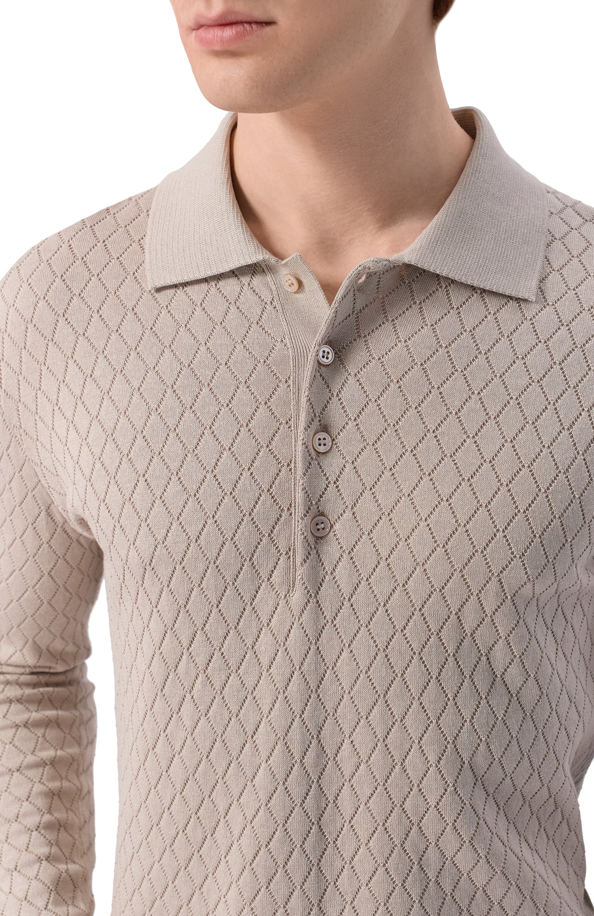 Поло из шелка и хлопка MVST, арт. M26.2PM.K140/Y205 R0MBI 3D, фото 5