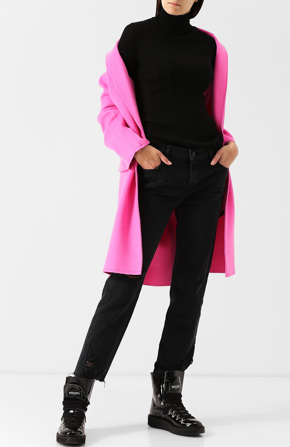 Лаковые ботинки с внутренней меховой отделкой KENZO, арт. 2BT301L64, фото 2