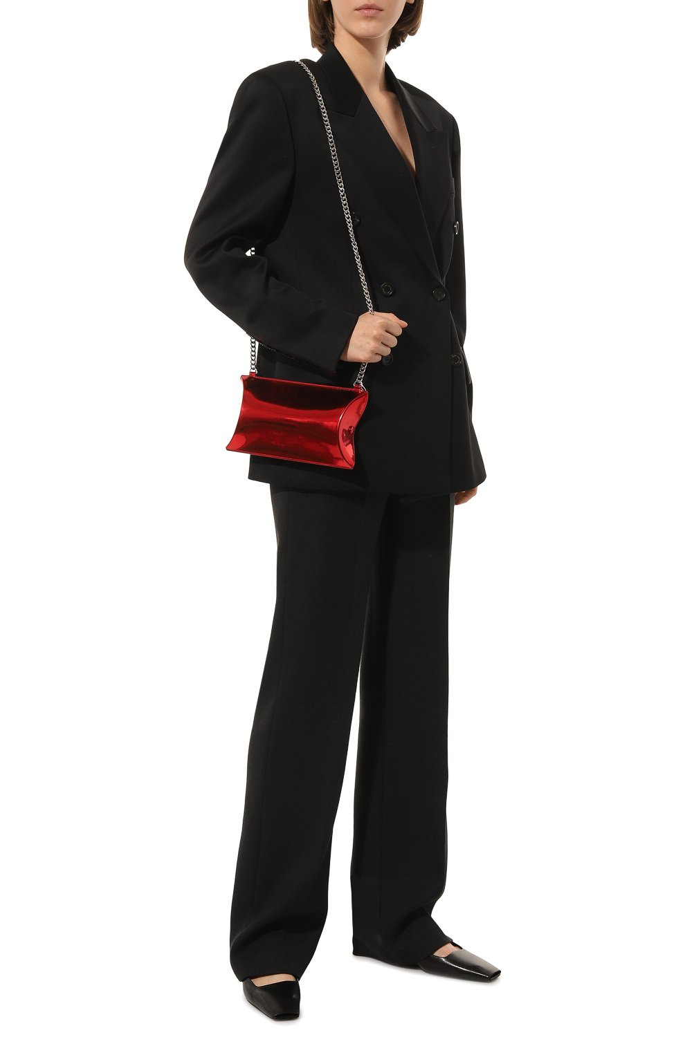Сумка packaging 6 MM6 красного цвета по цене 49950 руб., арт. SB6WG0005/P0410, фото 7 Сумка packaging 6 MM6, арт. SB6WG0005/P0410, фото 7