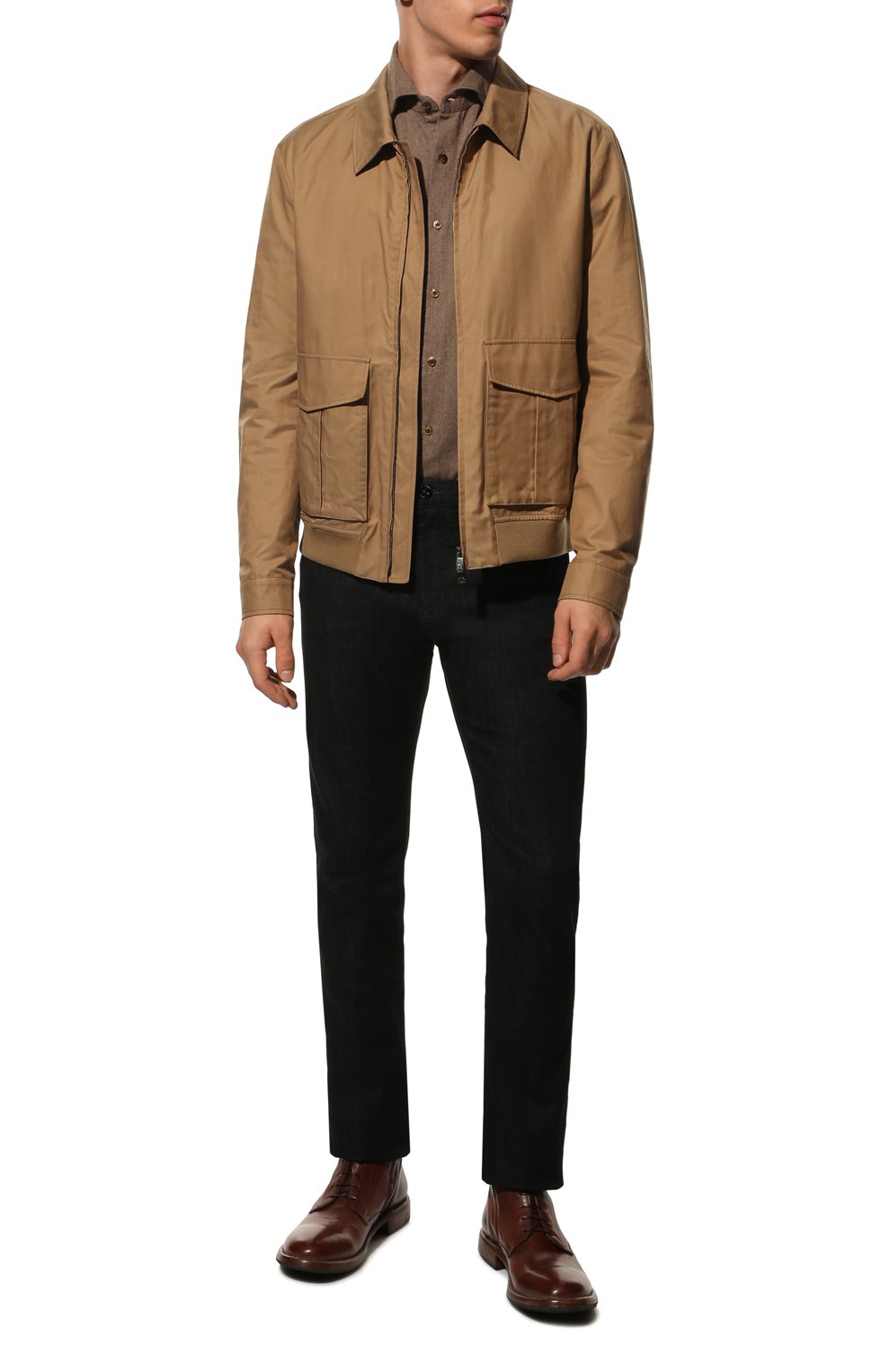 Хлопковая рубашка SONRISA коричневого цвета по цене 31950 руб., арт. IL9/BC/P9139, фото 2 Хлопковая рубашка SONRISA, арт. IL9/BC/P9139, фото 2