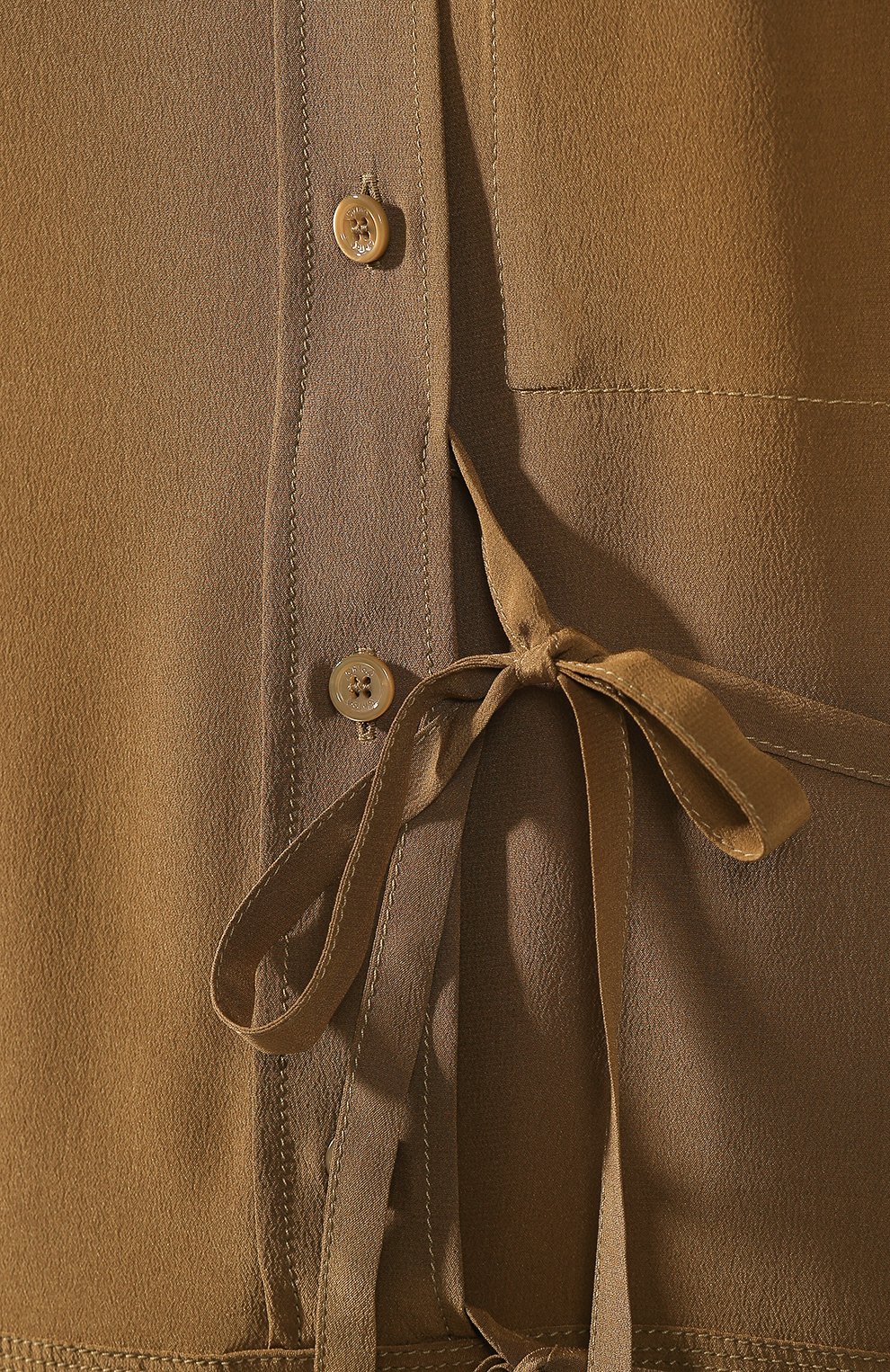 Шелковое платье CHLOÉ хаки цвета по цене 270500 руб., арт. CHC20SR041004, фото 5 Шелковое платье CHLOÉ, арт. CHC20SR041004, фото 5