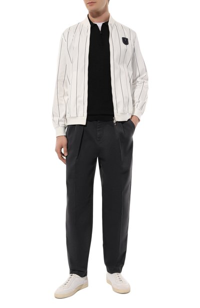 Бомбер BRUNELLO CUCINELLI белого цвета по цене 149000 руб., арт. MB417B2305, фото 2 Бомбер BRUNELLO CUCINELLI, арт. MB417B2305, фото 2