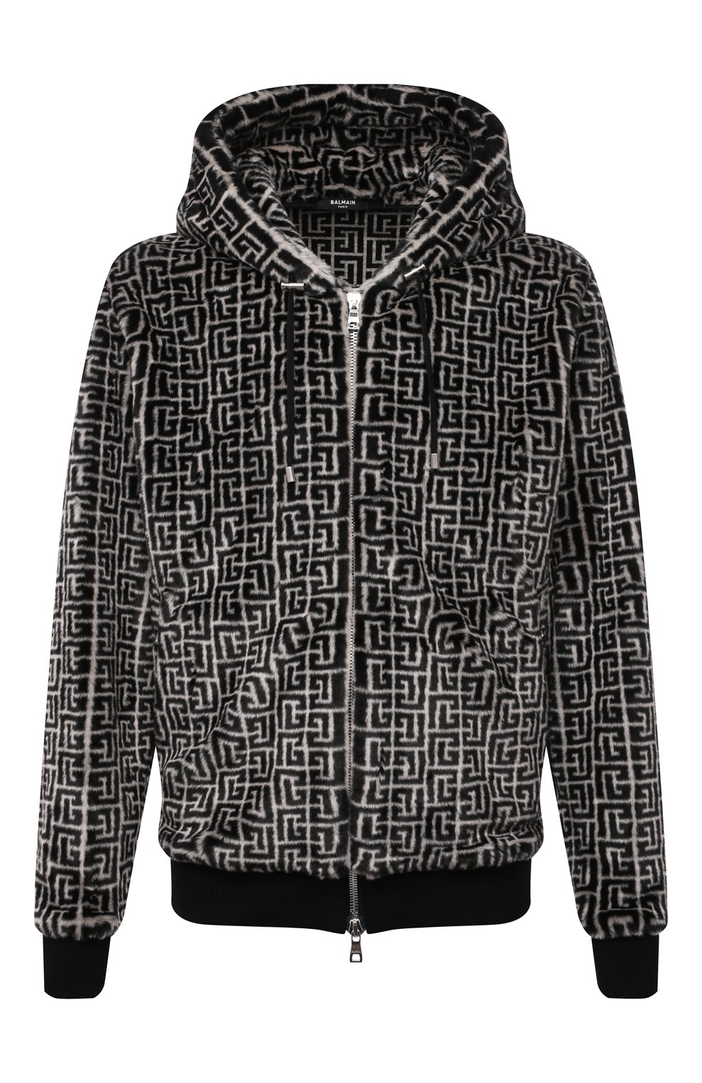 Бомбер BALMAIN черного цвета по цене 192500 руб., арт. WH1JR016/X165, фото 1 Бомбер BALMAIN, арт. WH1JR016/X165, фото 1