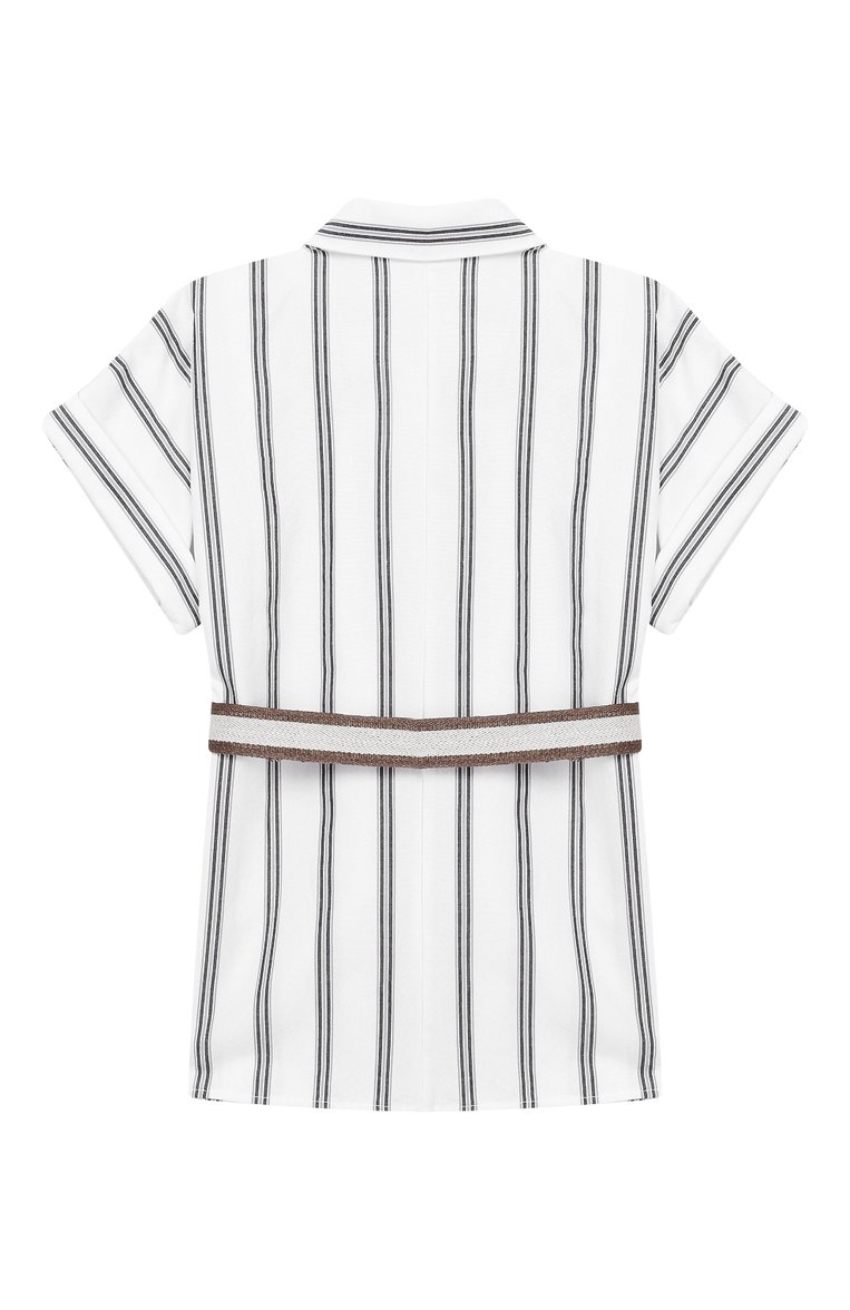 Хлопковая блузка BRUNELLO CUCINELLI, арт. BF769C825C, фото 2