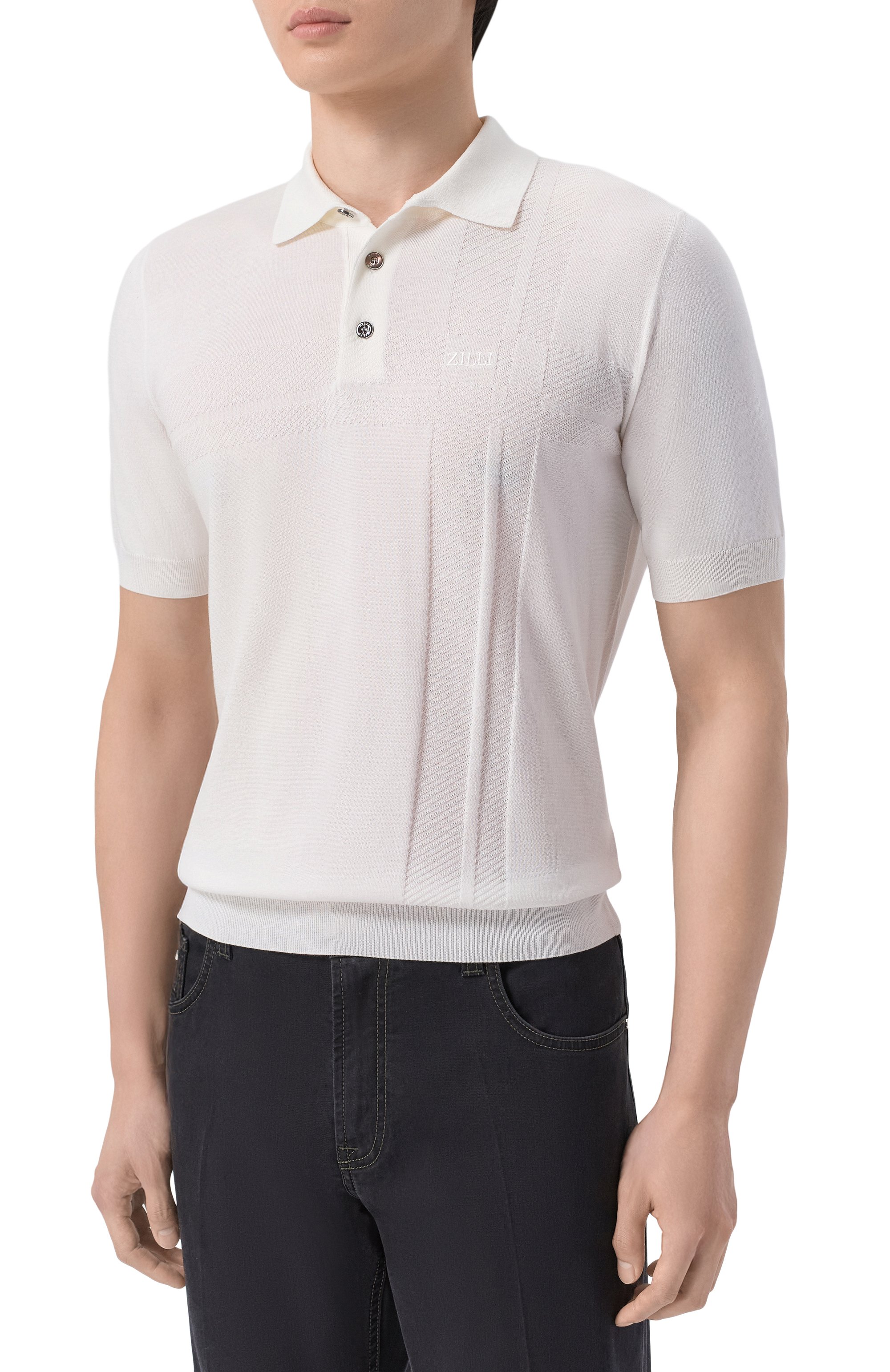 Поло из хлопка и шелка ZILLI, арт. KBP002M0107VR0V00, фото 3